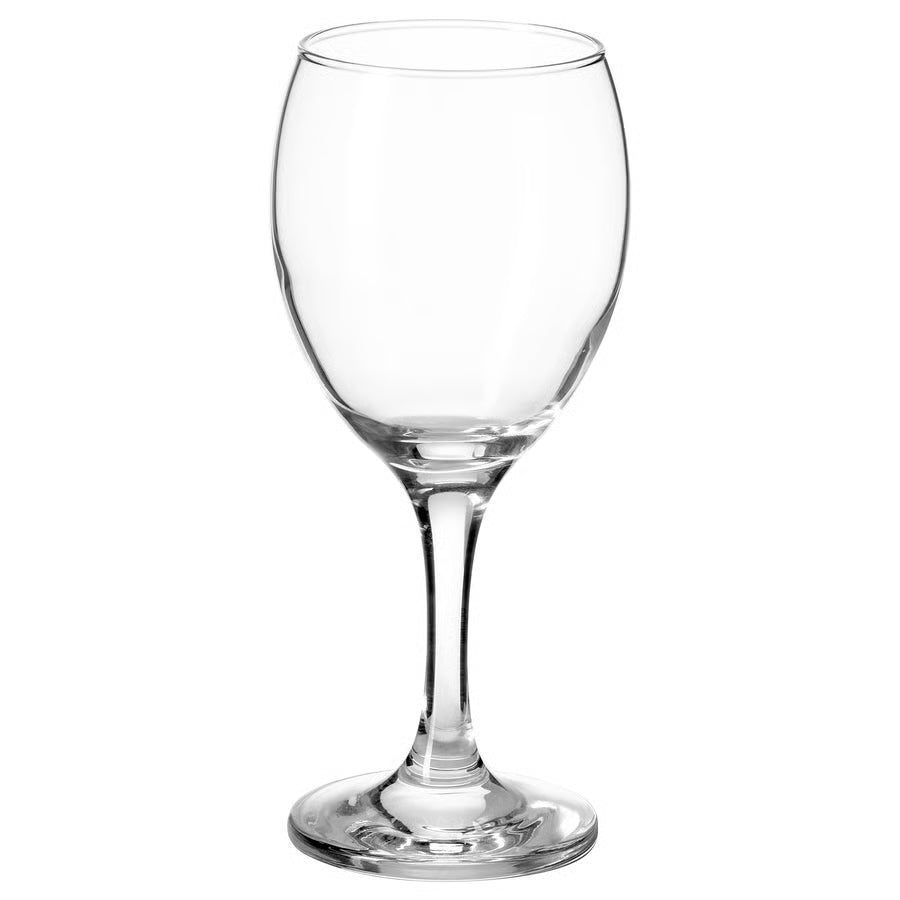 Wine glass, clear glass, 25 cl (8 oz)