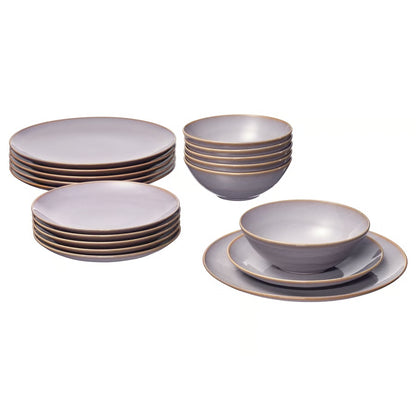 18-piece dinnerware set, light pink