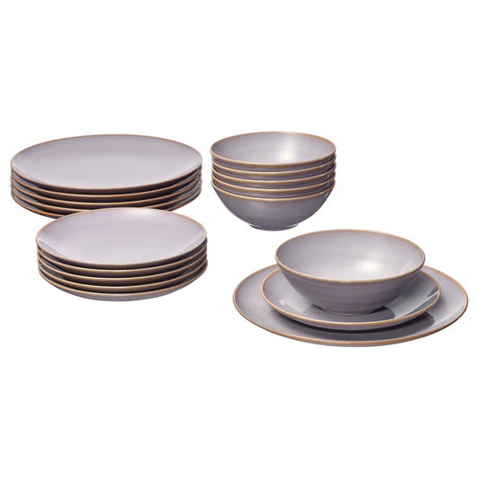 18-piece dinnerware set, light pink