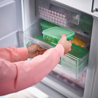 Food container with lid, set of 17, green